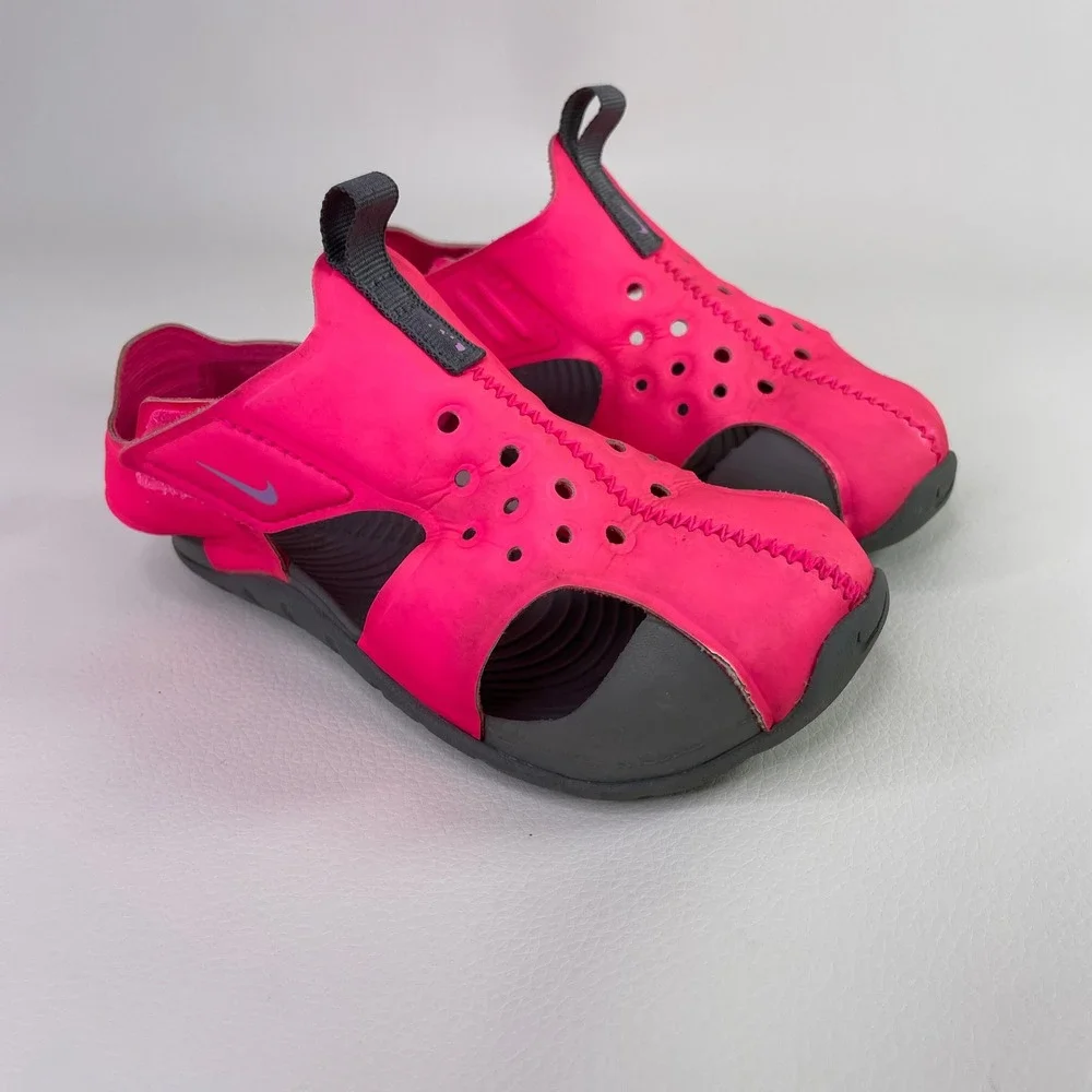 Nike Sunray Protect 2 Hyper Pink Water Beach Sandals 943827-605 Toddler Girl 10C